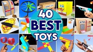 40 best homemade toy | how to make cardboard toy | Easy paper toy | homemade ATM | Paper flying toy