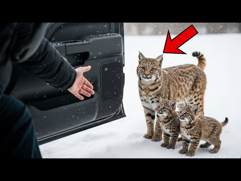 Navy SEAL Opens Truck Door for FREEZING Bobcat Family — What Happens Next Melts Hearts