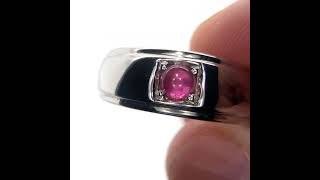 Celebrity Ruby .32ct Platinum Finish Solid 925 Sterling Silver Ring Wealth