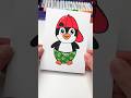 Drawing funny Penguin with Acrylic markers #shorts #forkids #funny