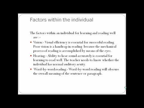 Video: Wat is die faktore wat lees beïnvloed?