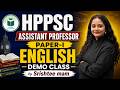 HPPSC | Assistant Professor | Paper- I | English | Demo Class | by Srishtee mam