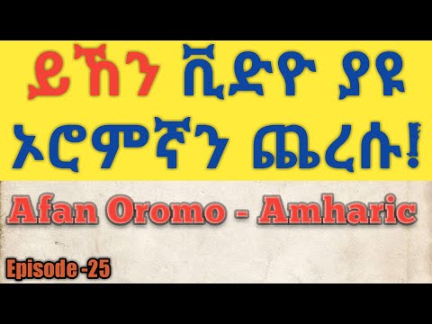 አፋን ኦሮሞን በአማርኛ በደቂቃዎች ይማሩ Learn Afan Oromo In Minutes Afaan Oromo Amharic 