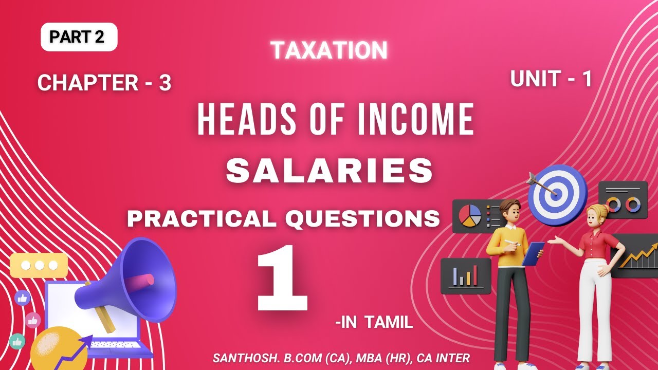 Salaries – Practical Questions 1 | CA Inter Income Tax Chapter 03 | Tamil