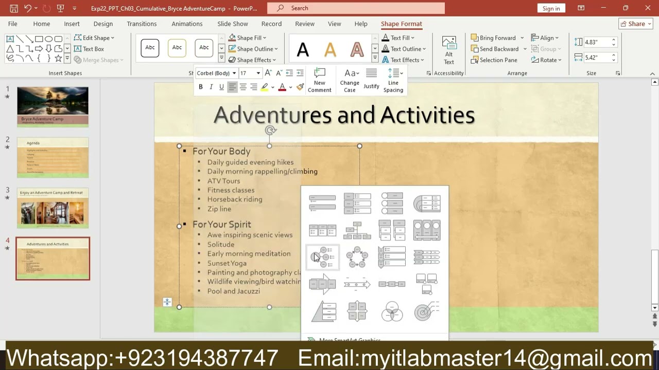 Exp22 PowerPoint Ch03 Cumulative Bryce Adventure Camp|Exp22 PPT Ch03 Cumulative Bryce Adventure Camp