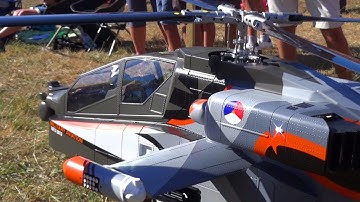 ROYAL NETHERLANDS AIR FORCE SCALE TURBINE RC HELICOPTER MODEL APACHE AH-64