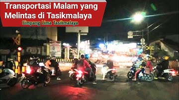 Transportasi Yang Melintas Di Kota Tasikmalaya Pantauan Malam dari Simpang Lima Tasikmalaya