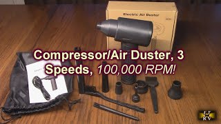 VMOK Compressed Air Duster, 3 Speeds, 100,000 RPM LED Light, 9000mAh Internal Battery REVIEW Compressed Air Dusters Electric Duster 100000rpm Effortless Computer Cleaning
