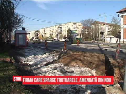 Firma care sparge trotuarele, amendată din nou