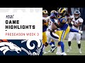 Broncos vs. Rams Preseason Week 3 Highlights | NFL 2019