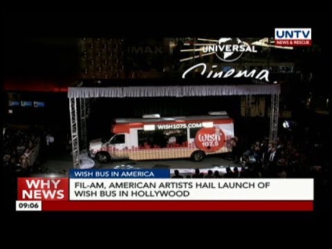 Wish bus officially launched in Hollywood in California