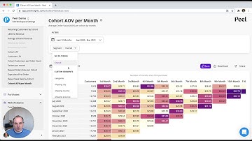 Peel Cohort Metric: COHORT AOV PER MONTH