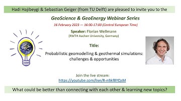 Florian Wellmann, Probabilistic geomodelling & geothermal simulations