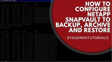 How to Configure Netapp Snapvault to Backup, Archive and Restore