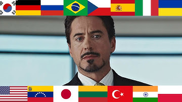 "I AM IRON MAN" in 16 different languages