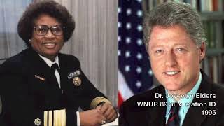 Dr. Joycelyn Elders WNUR 89.3 FM station ID, 1995