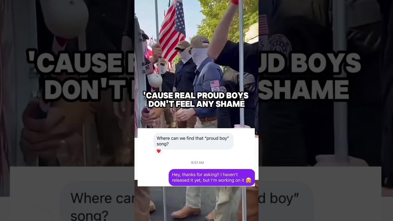 I wrote “PROUD BOY” in response to these literal losers embarrassing our country in 2026.