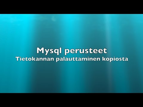 Video: Mitä on palautus tietokannassa?