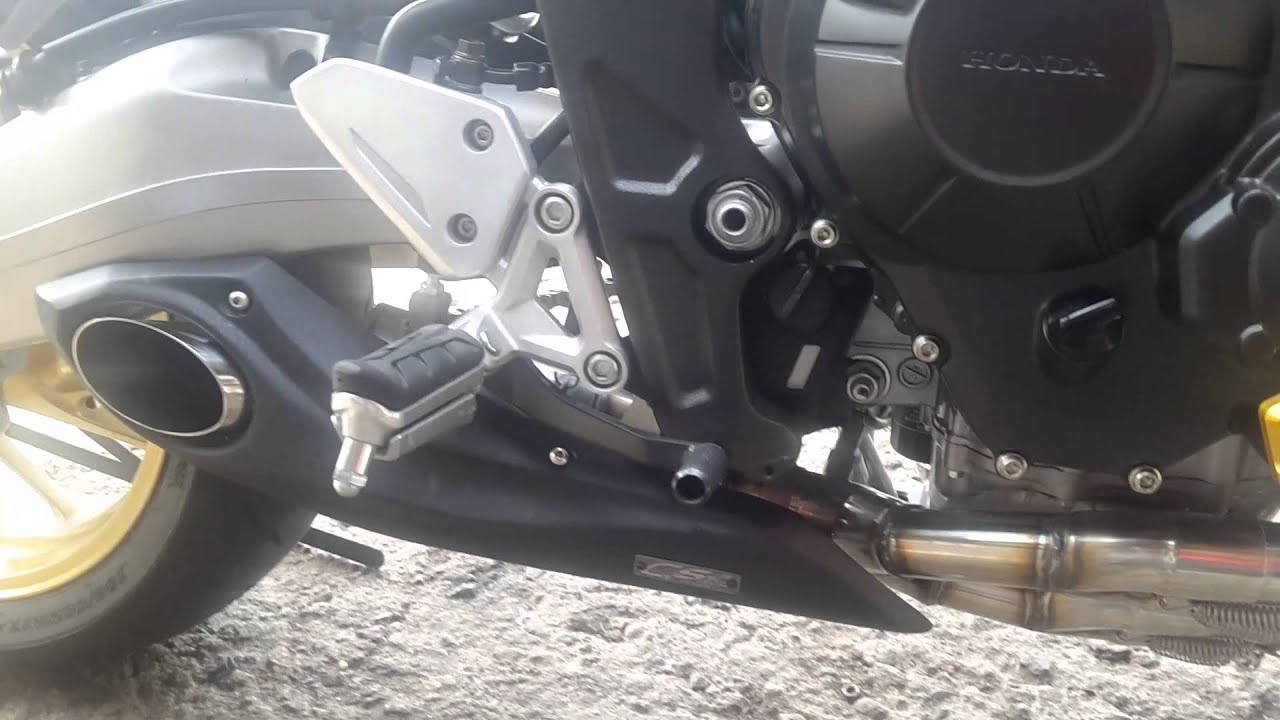 2014 Honda CB650F with CS Racing exhaust system - YouTube