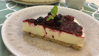 CHEESECAKE DE FRUTOS ROJOS- COMO HACER POSTRE DE FRUTOS ROJOS FACIL- HECHO EN CASA!