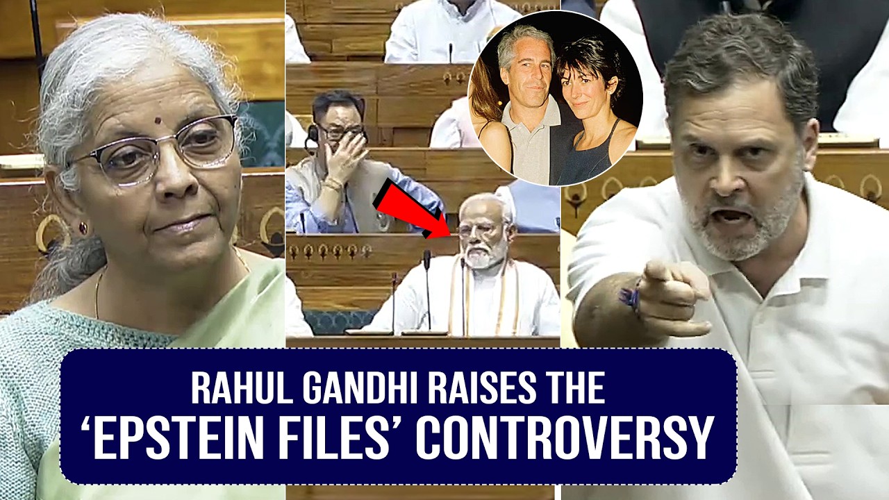 Rahul Gandhi Reacts On Eps*tein Fil*es In Lok Sabha | Nirmala Sitharaman | PM Modi | News Buzz