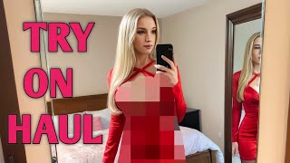 [4K] Mall Mirror View Lingerie Try-On Haul | Sheer Tops and Transparent Styles