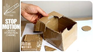 STOP MOTION | Cardboard box build, backward 스톱모션 [HD] 2018