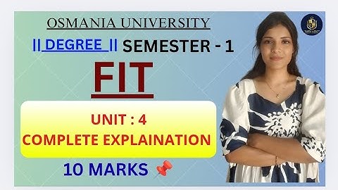 FIT | UNIT-4 VOLLEDIGE UITLEG | B.COM | SEMESTER-1 | OSMANIA UNIVERSITY | 2025 |‎@shivanipallela