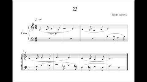 Yoram Paporisz - (Ohne Tempo), from the cycle Entdeckungen am Klavier, Band 1, n. 23