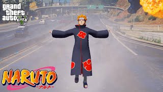 GTA 5 - Nagato Pain Use The True Power of Rinnegan (Almighty Push) | Ultimate Naruto Mod