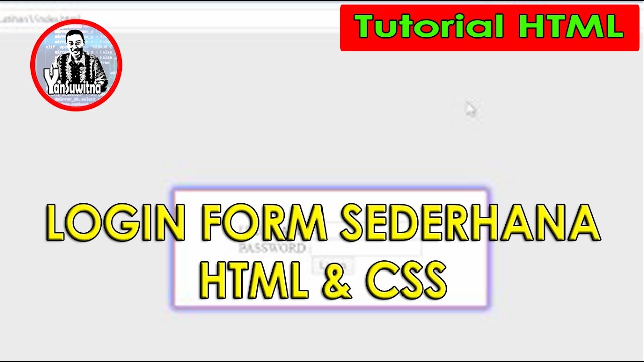Login Form Sederhana Dengan CSS - YouTube