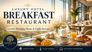 🏨 Luxury Hotel Breakfast Restaurant | Gentle Morning Piano & Light Strings ☕