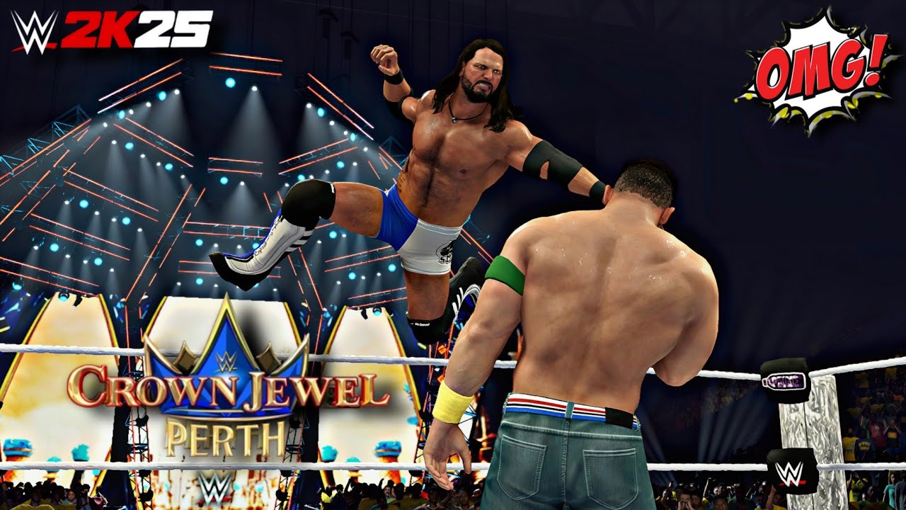 WWE 2K25 - Джон Сина против Эй Джей Стайлза: Crown Jewel 2025 (2025) - [2K60]