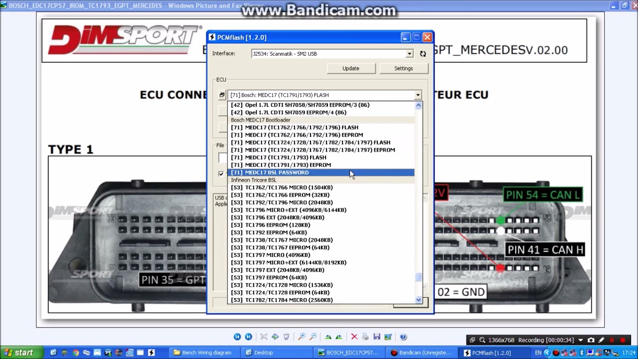 Reading EDC17CP57 FLASH and EEPROM without opening ECU | MB GLE 2015