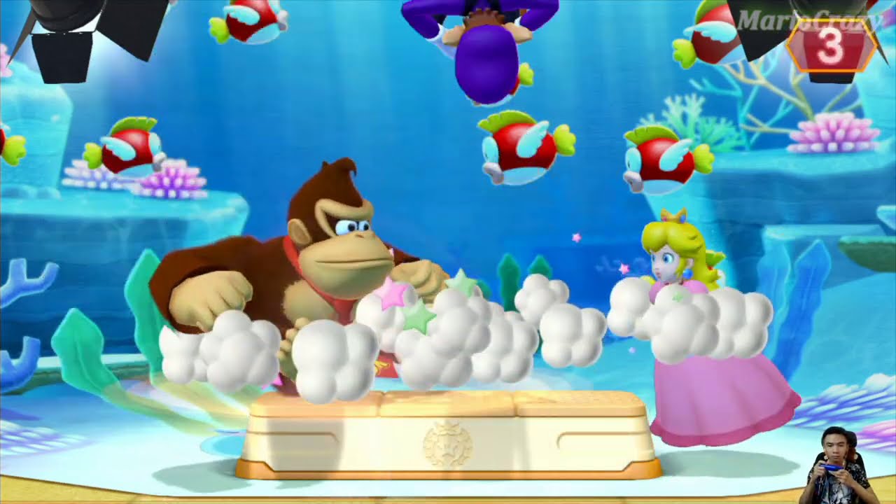 Mario Party 10 Coin Challenge Rosalina vs Donkey Kong vs Waluigi vs Peach