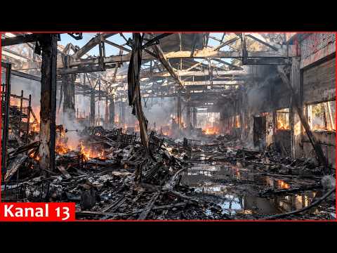 Massive inferno destroys Russian plant’s warehouses - Aksaykardandetal reduced to ruins