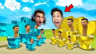 جيش حمام شتبي دوب دوب الدايموند ضد جيش حمام شتبي دوب دوب الجولد (من الاقوي)!!؟ 🔥😱| Garry's Mod