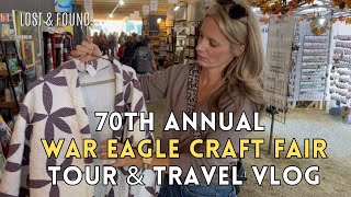 Let's Tour the War Eagle Craft Fair and Cute Historic Eureka Springs. Fall Getaway Travel Vlog
