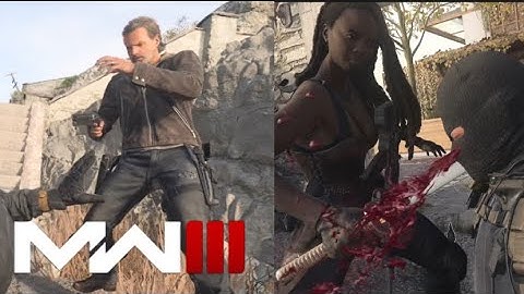 Finishing Moves with Rick Grimes and Michonne Walkung Dead operators in MW3