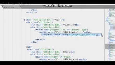 province data parsing from JSON API  with PHP from rajaongkir