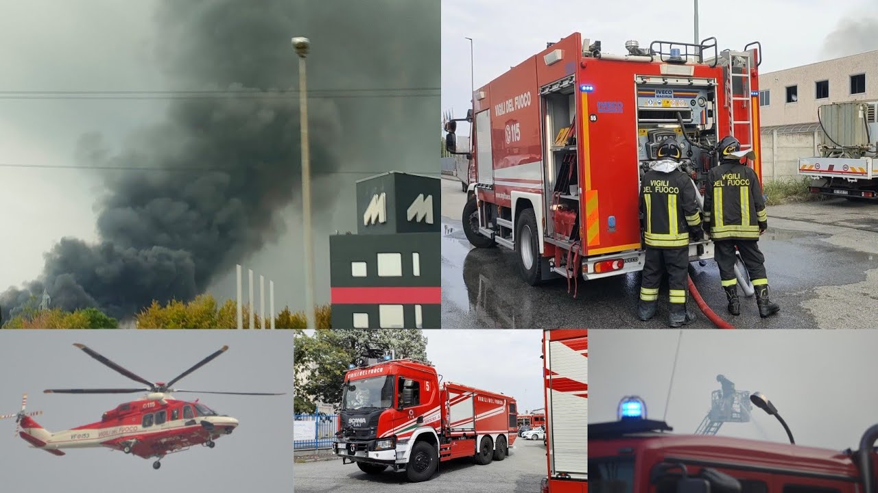 [INCENDIO NITROL CHIMICA MILANO] Partenza e arrivo mezzi + Reportage Intervento