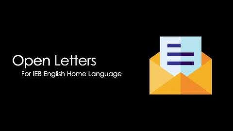 Transactional Writing: Open Letters