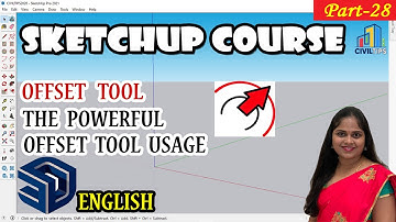 Offset Tool  English - Part 28 The Powerful Offset Tool usage  in Sketchup