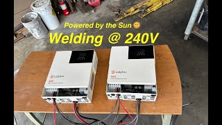 Blazing Welds : Dual Calpha 3500W 48V Solar Charger Inverters Split Phase @240V Get Your Hood On!