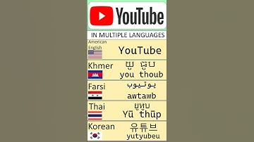 #youtube  In Multiple #languages  Part 4 #khmer #thai #korean #farsi