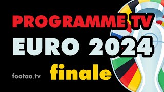 progTV Euro 2024 programme TV finale demi-finales quarts de finale 1/2 1/4 calendrier télé M6 TF1