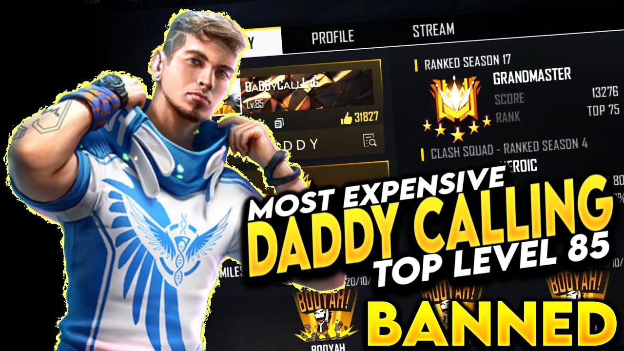 TOP LEVEL 85 ID BANNED | DADDY CALLING FREEFIRE ACCOUNT BANNED | HOW TO SAVE YOUR FREEFIRE ACCOUNT