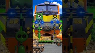 Train vs JCB 💥😱 Dangerous Railway Crossing #jcb #train