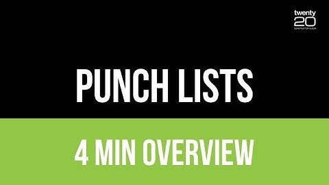 Managing Punch List Tasks
