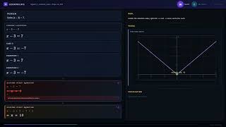 LessonSlate Algebra 2 · Algebra 2 Absolute Value · Solve |x − 3| = 7.